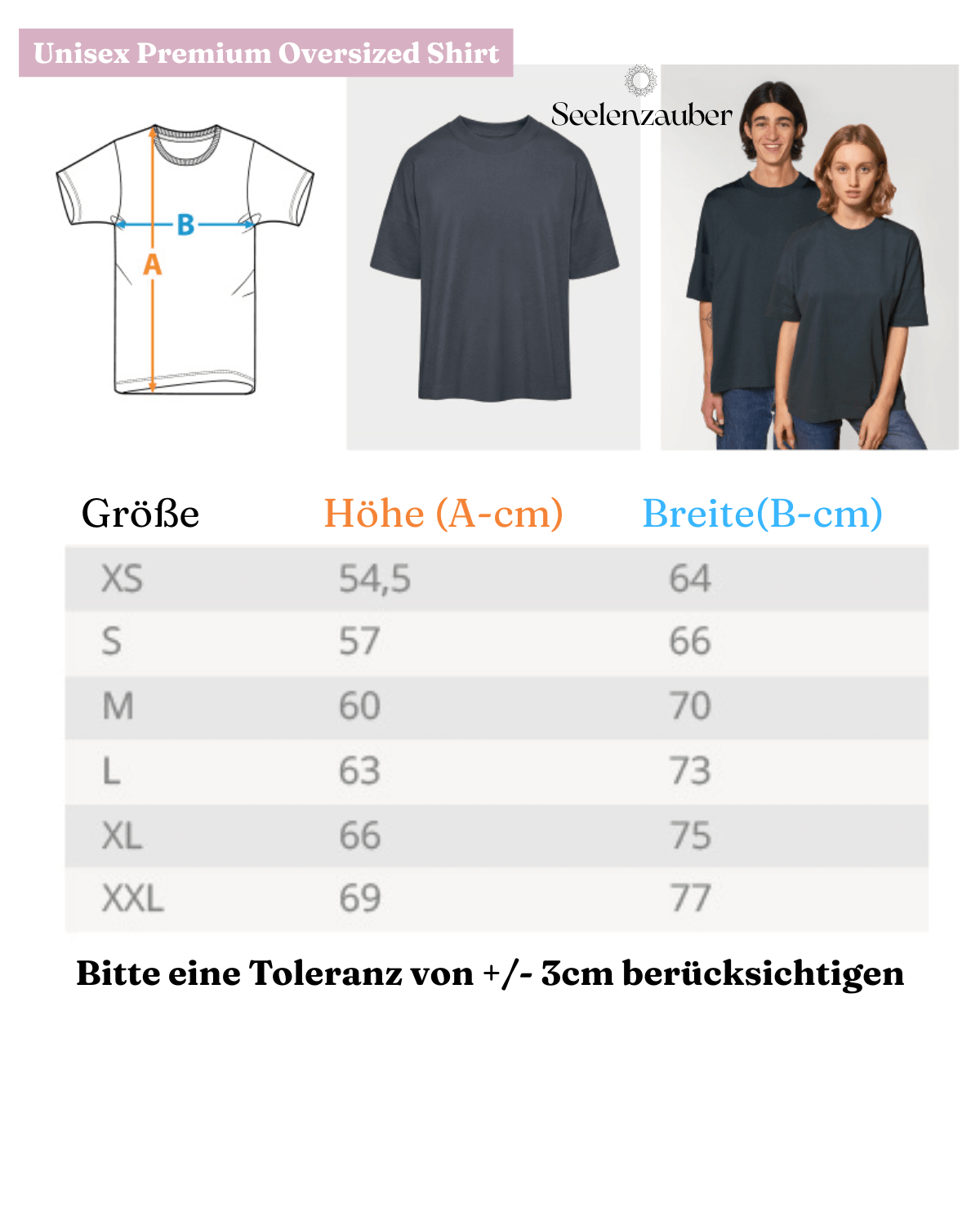 Moon Child (Rückenprint) - Premium Organic Oversized Shirt