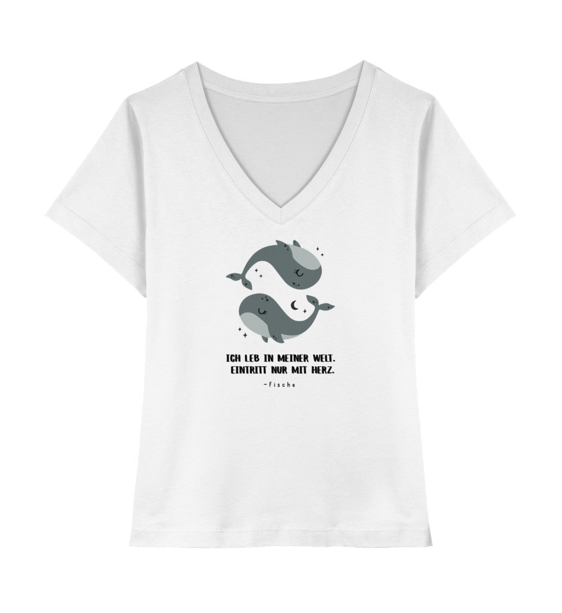 Soul Signs - Fische - Damen Premium Organic V-Neck Shirt