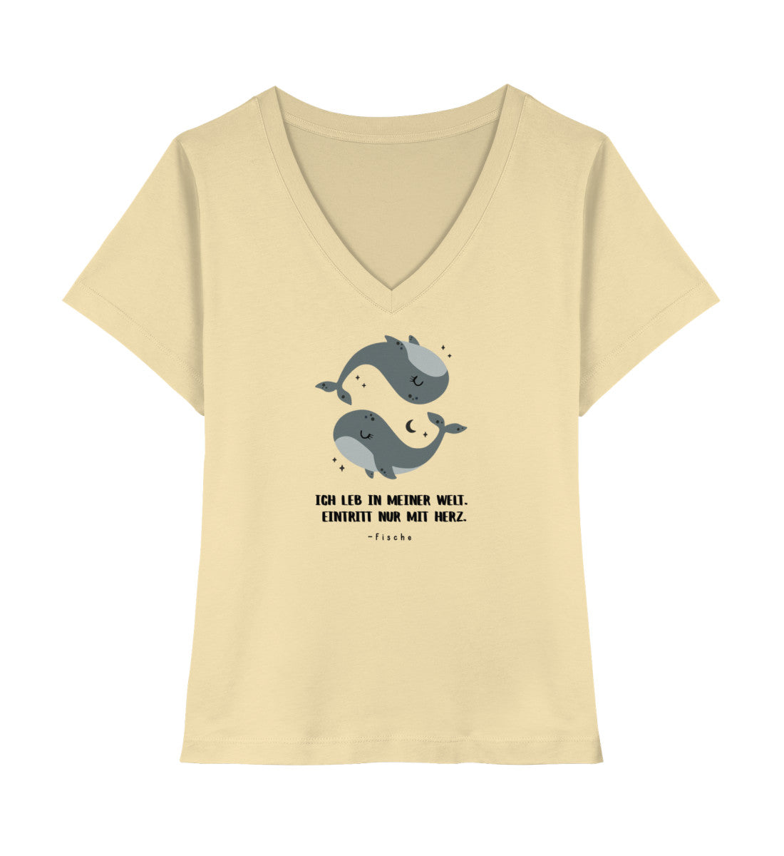 Soul Signs - Fische - Damen Premium Organic V-Neck Shirt