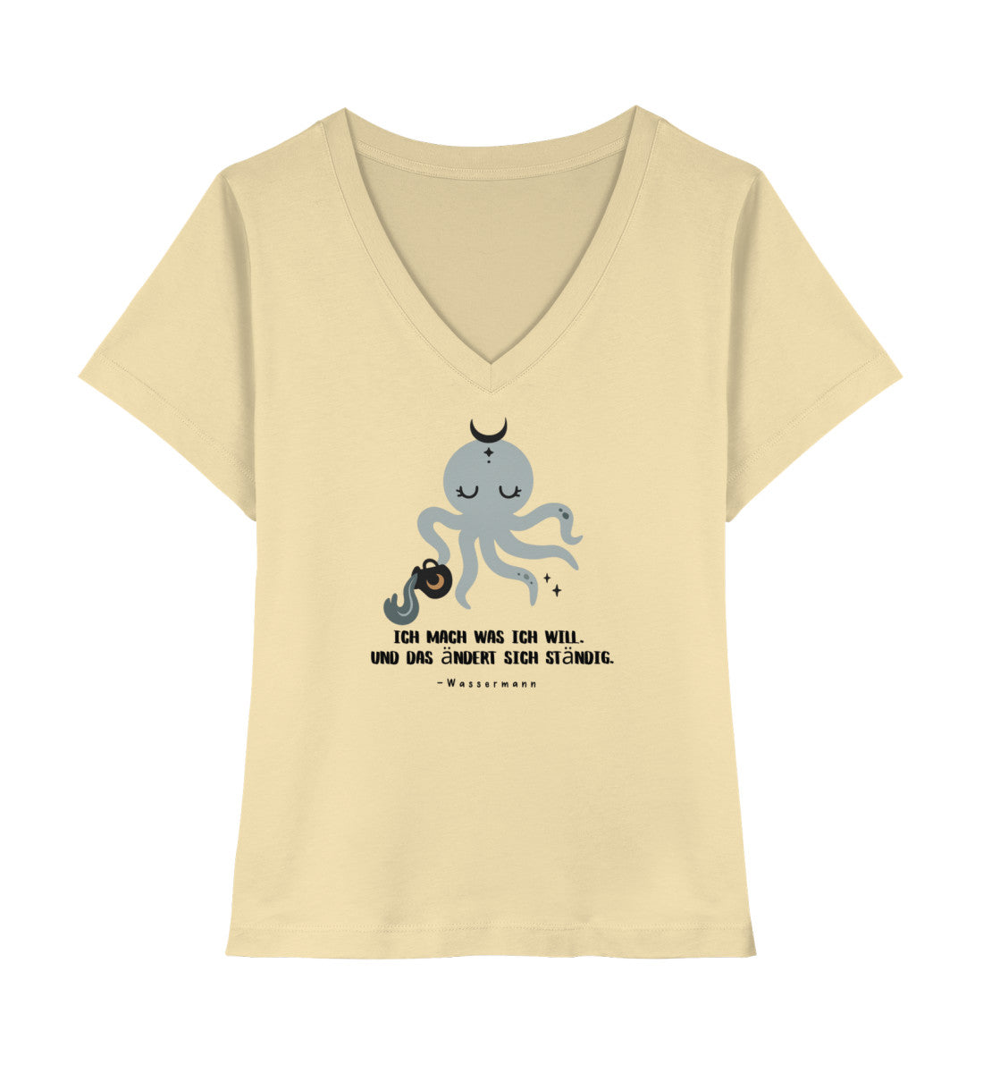 Soul Signs - Wassermann - Damen Premium Organic V-Neck Shirt