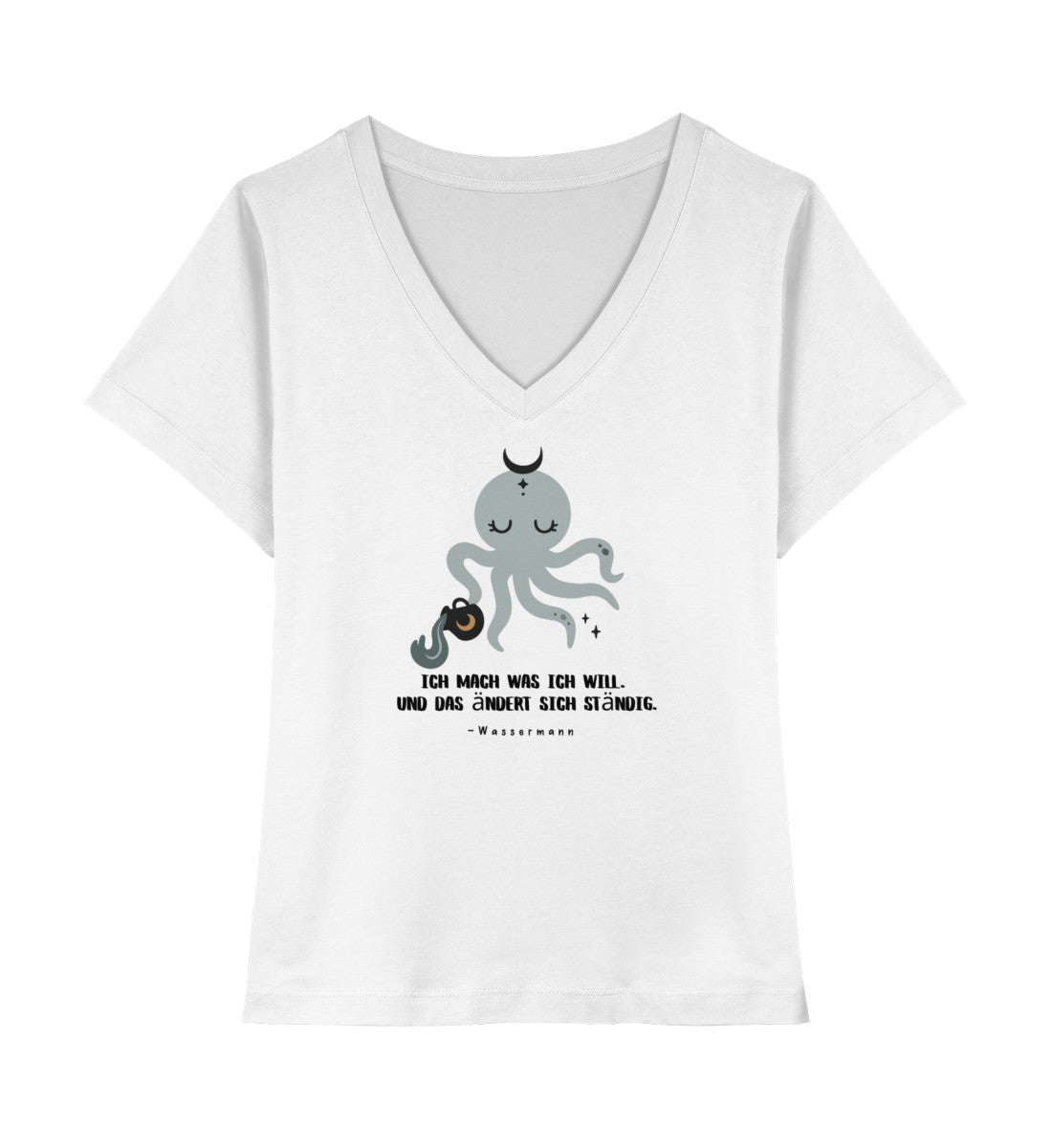 Soul Signs - Wassermann - Damen Premium Organic V-Neck Shirt