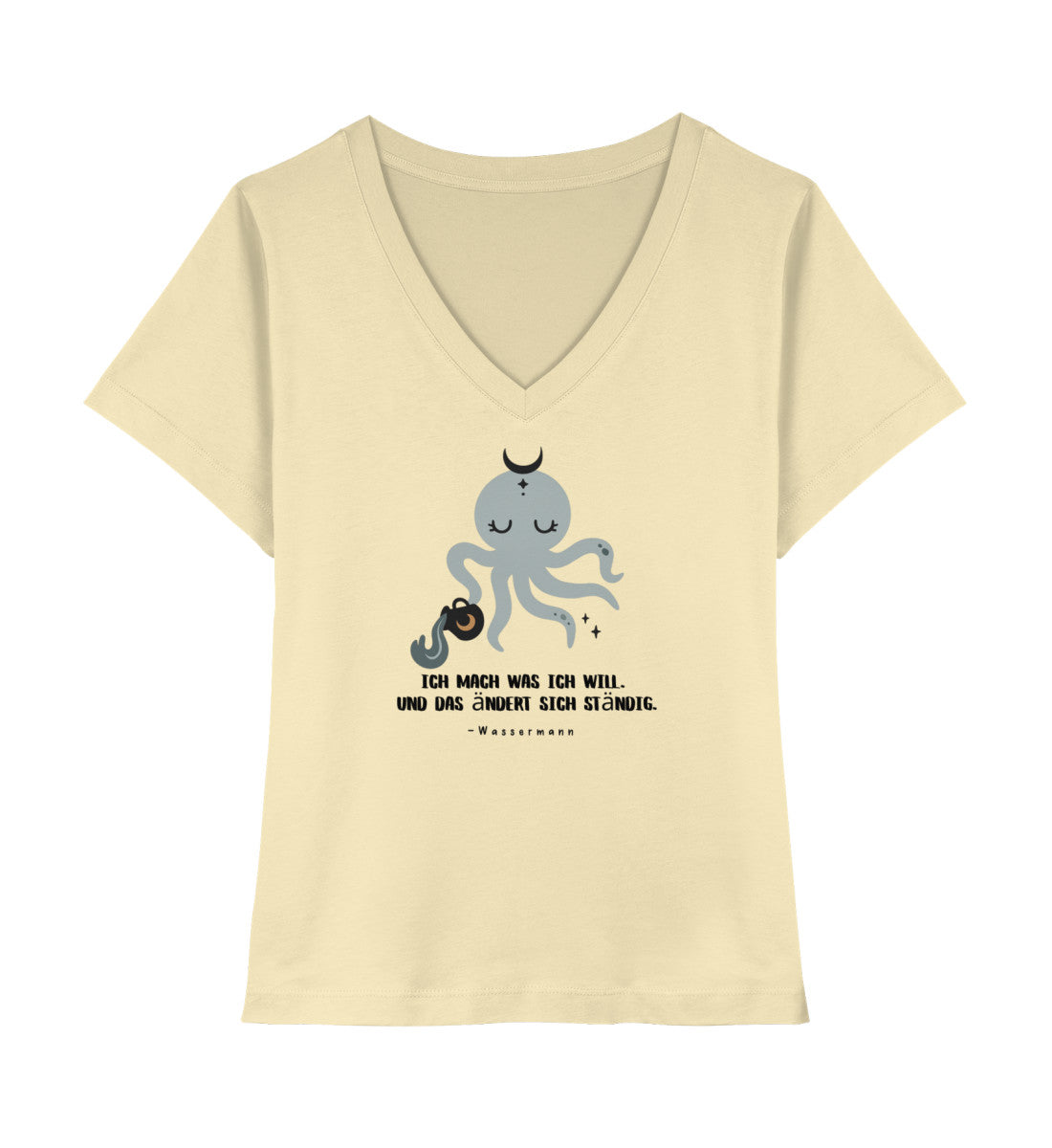 Soul Signs - Wassermann - Damen Premium Organic V-Neck Shirt