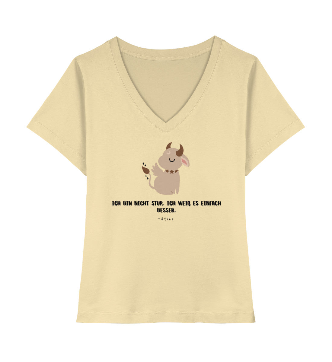 Soul Signs - Stier - Damen Premium Organic V-Neck Shirt