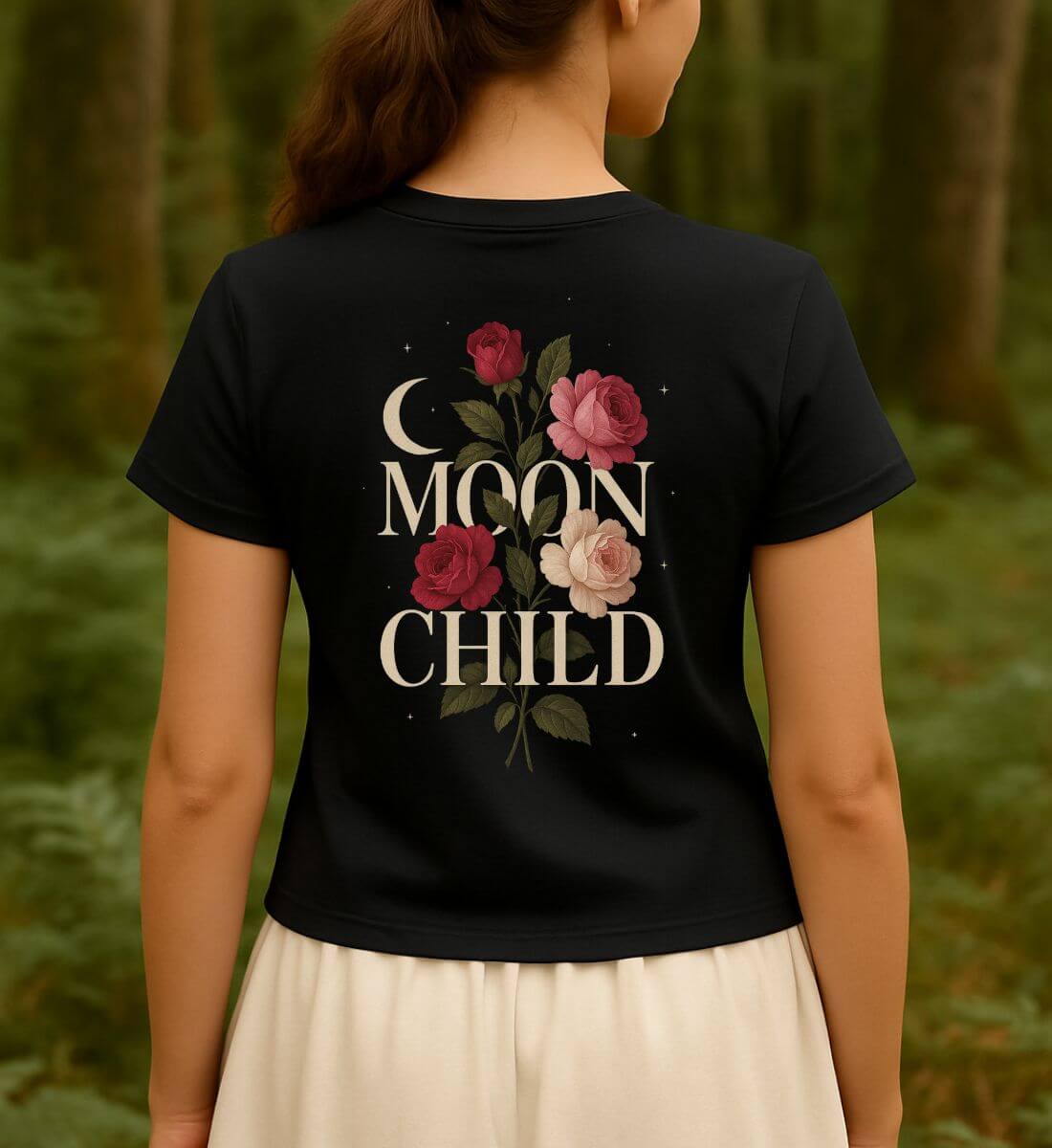 Moon Child (Rückenprint)  - Damen Premium Organic Shirt