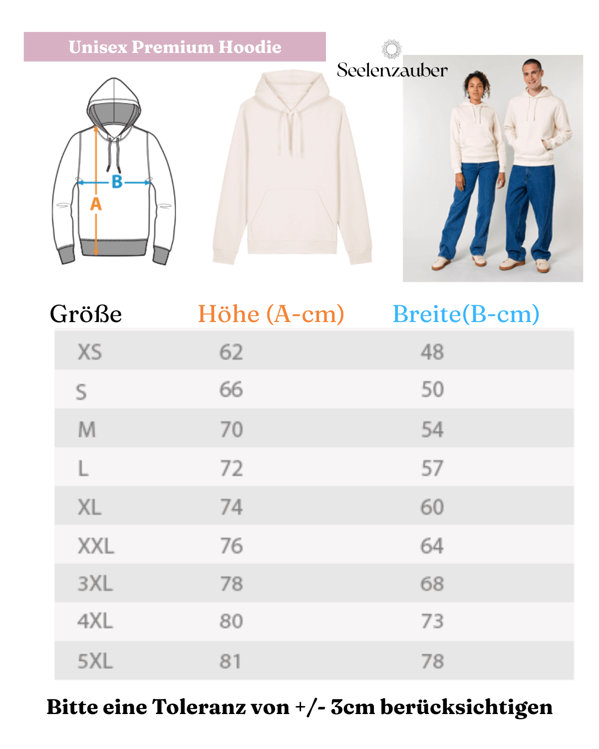 Cosmic Child (Rückenprint)  - Premium Unisex Organic Hoodie