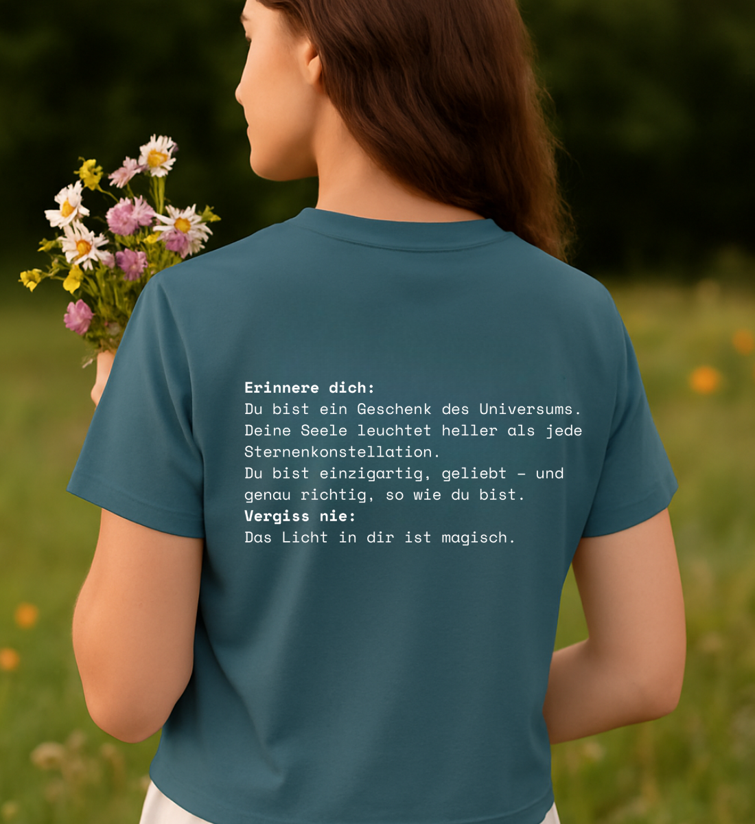 Erinnere dich (Rückenprint) - Damen Premium Organic Shirt