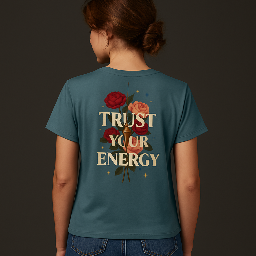 Trust your Energy (Rückenprint)  - Damen Premium Organic Shirt