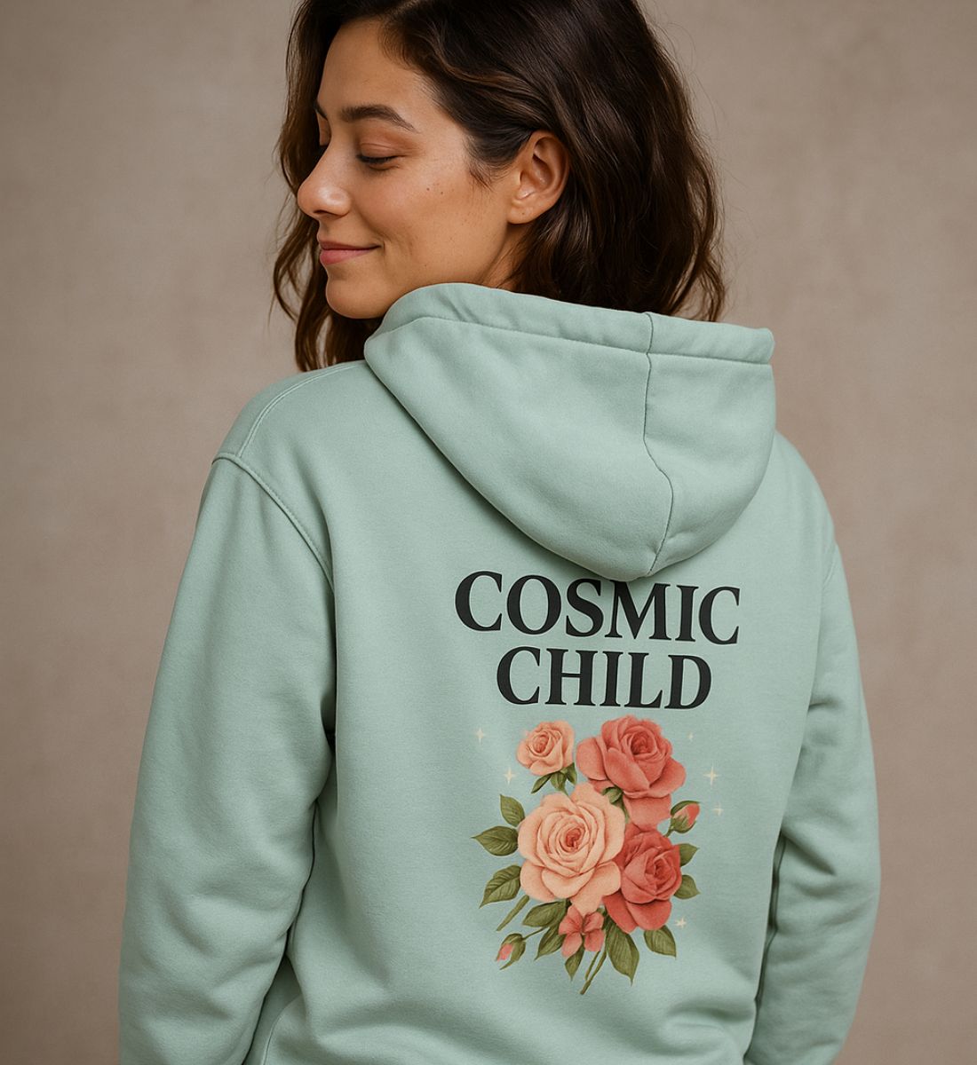 Cosmic Child (Rückenprint)  - Premium Unisex Organic Hoodie