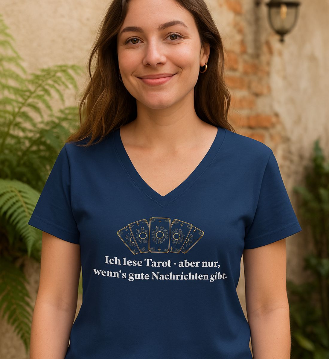 Gute Nachrichten  - Damen Premium Organic V-Neck Shirt