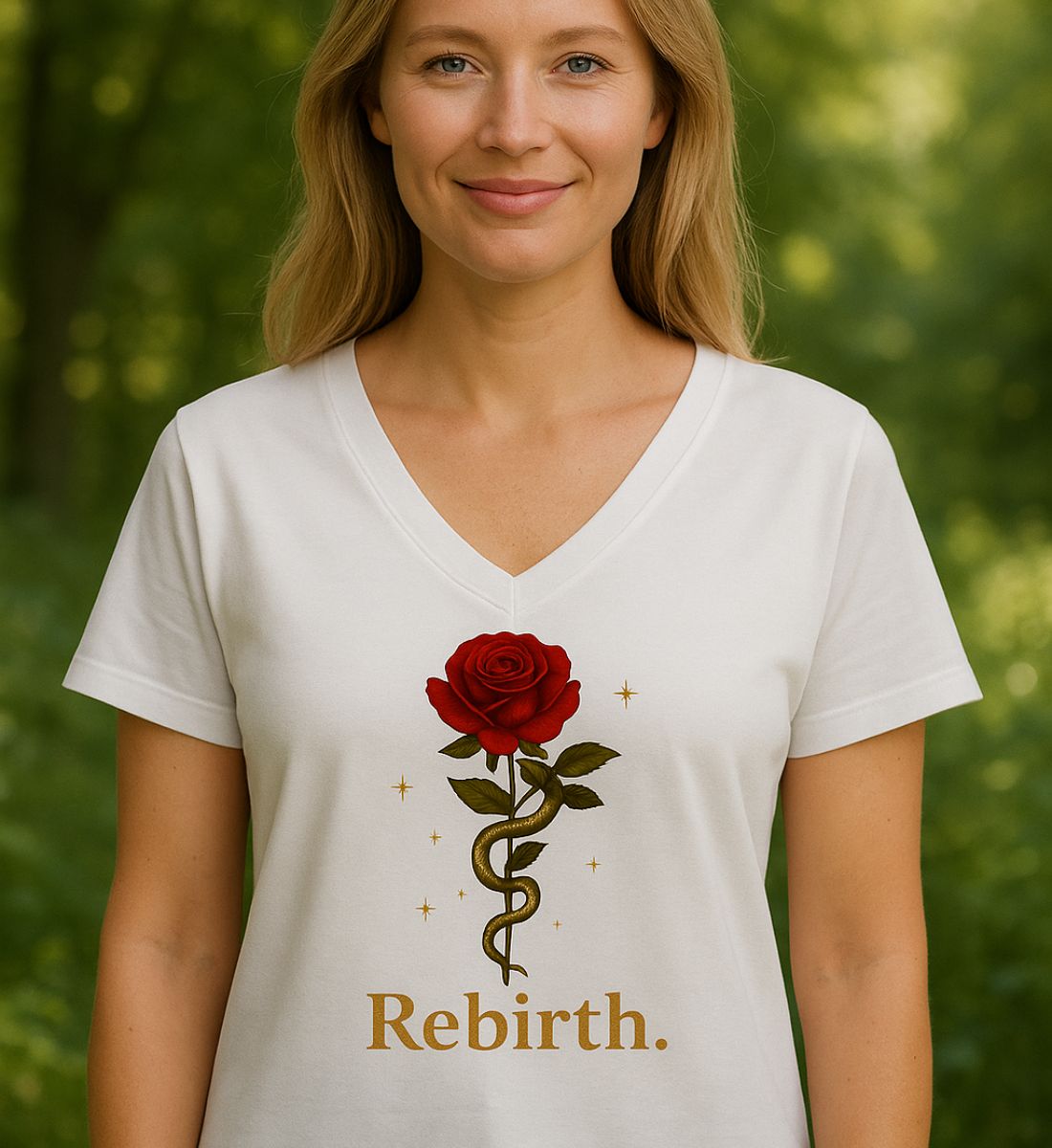 Rebirth.  - Damen Premium Organic V-Neck Shirt